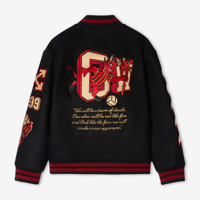 Ac Milan X Off-White Varsity Jacket