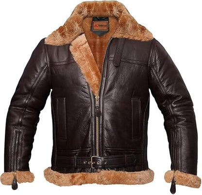 Aviator B3 Bomber Jacket Real Shearling Jacket