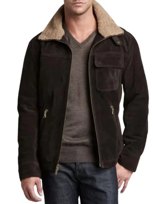 Ugg Belfast Suede Bomber Jacket