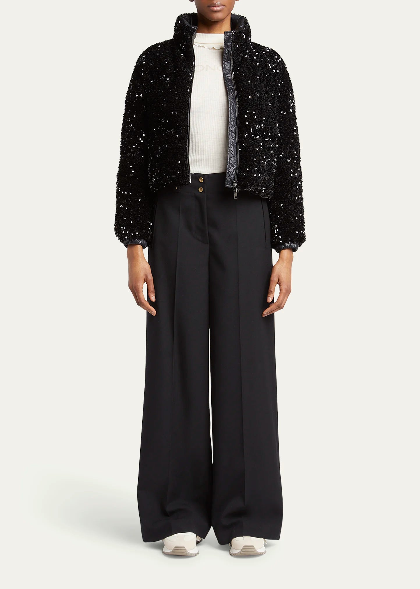 Louvi Sequined Short Down Jacket