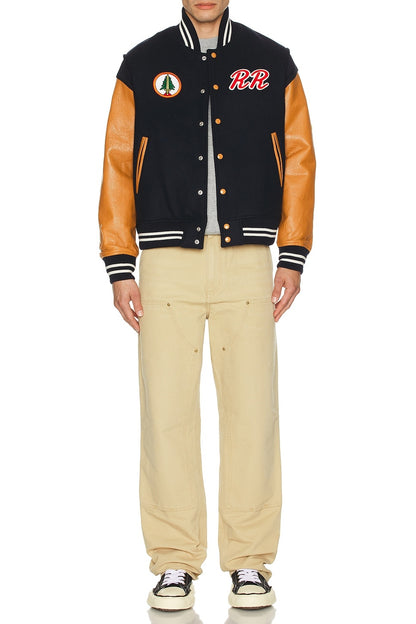 Wool nylon stadium jacket