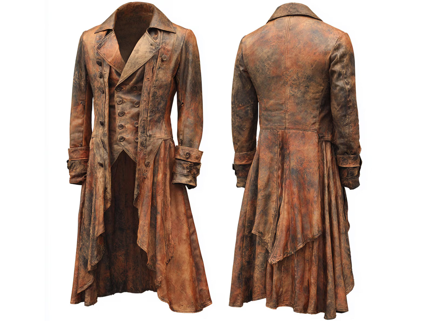Gothic Pirate Trench Coat